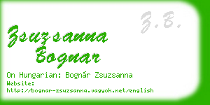 zsuzsanna bognar business card