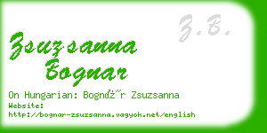 zsuzsanna bognar business card